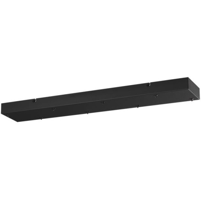 База ODEON LIGHT BASE L-VISION ODL24 317 7X для линии SCROW, SHINY 82х15см металл, черный 5058/BL