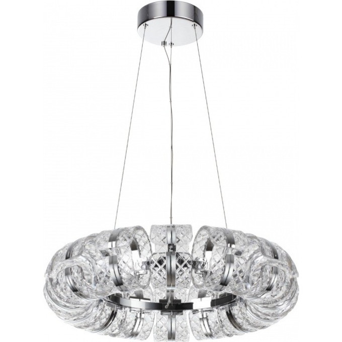 Люстра ODEON LIGHT MIRAGE L-VISION ODL24 455 LED 92W 4000K 5581лм металл акрил, хром 5029/92L